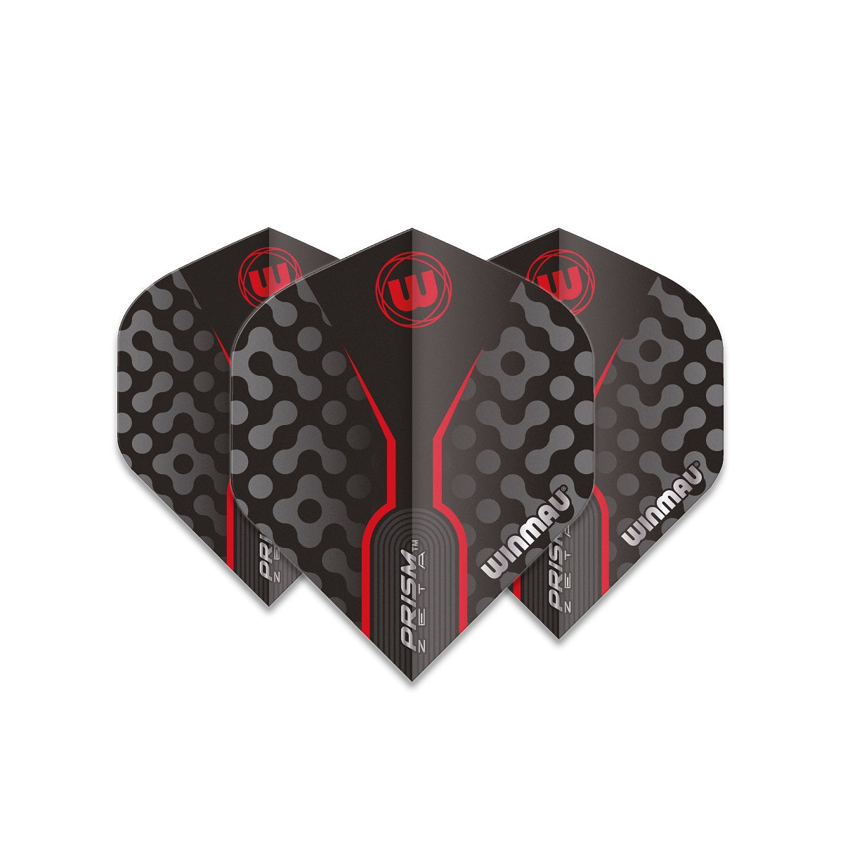 Winmau Prism Zeta Standard Black Red Dart Flights