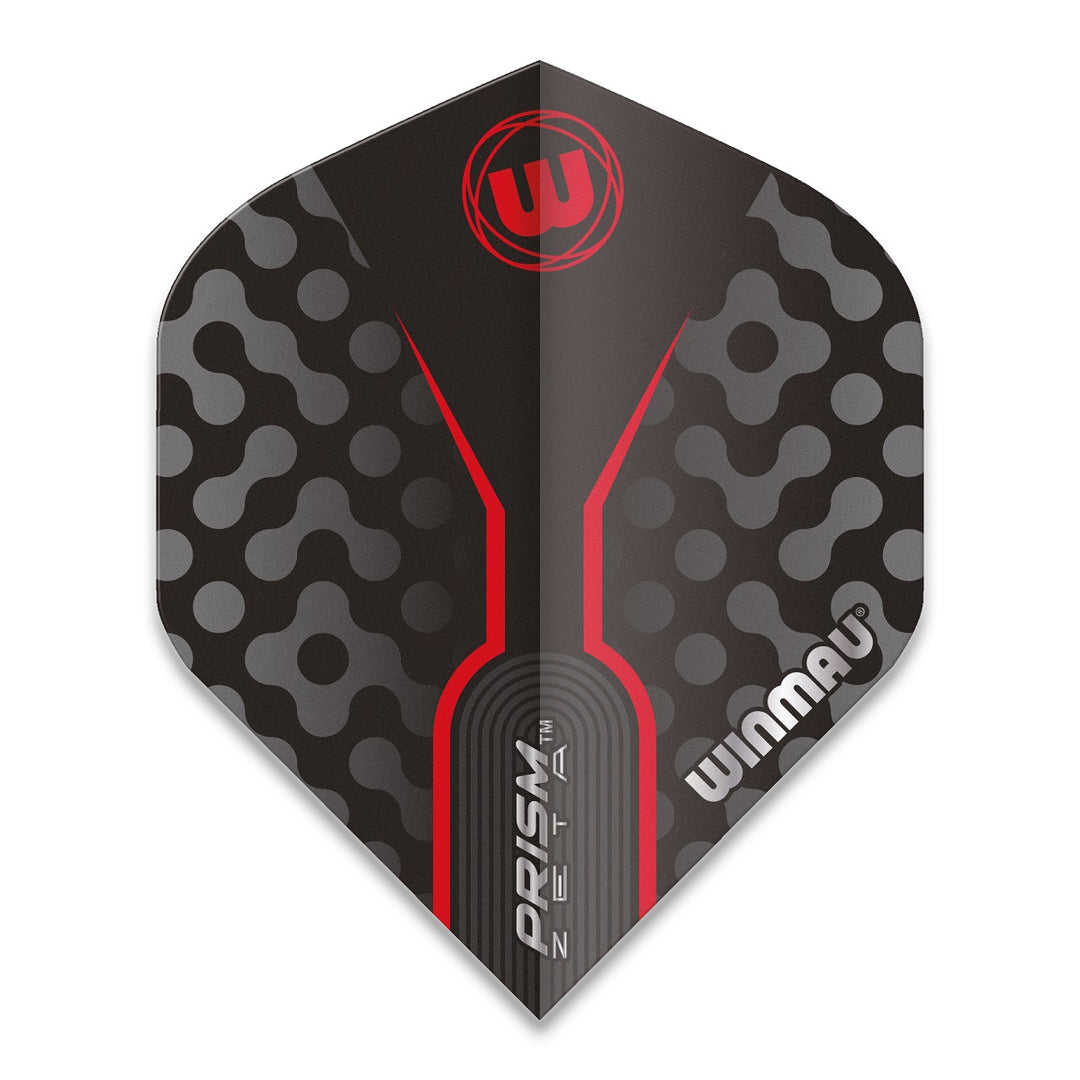 Winmau Prism Zeta Standard Black Red Dart Flights