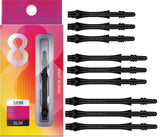 8 Black Slim Spin Dart Stems / Shafts