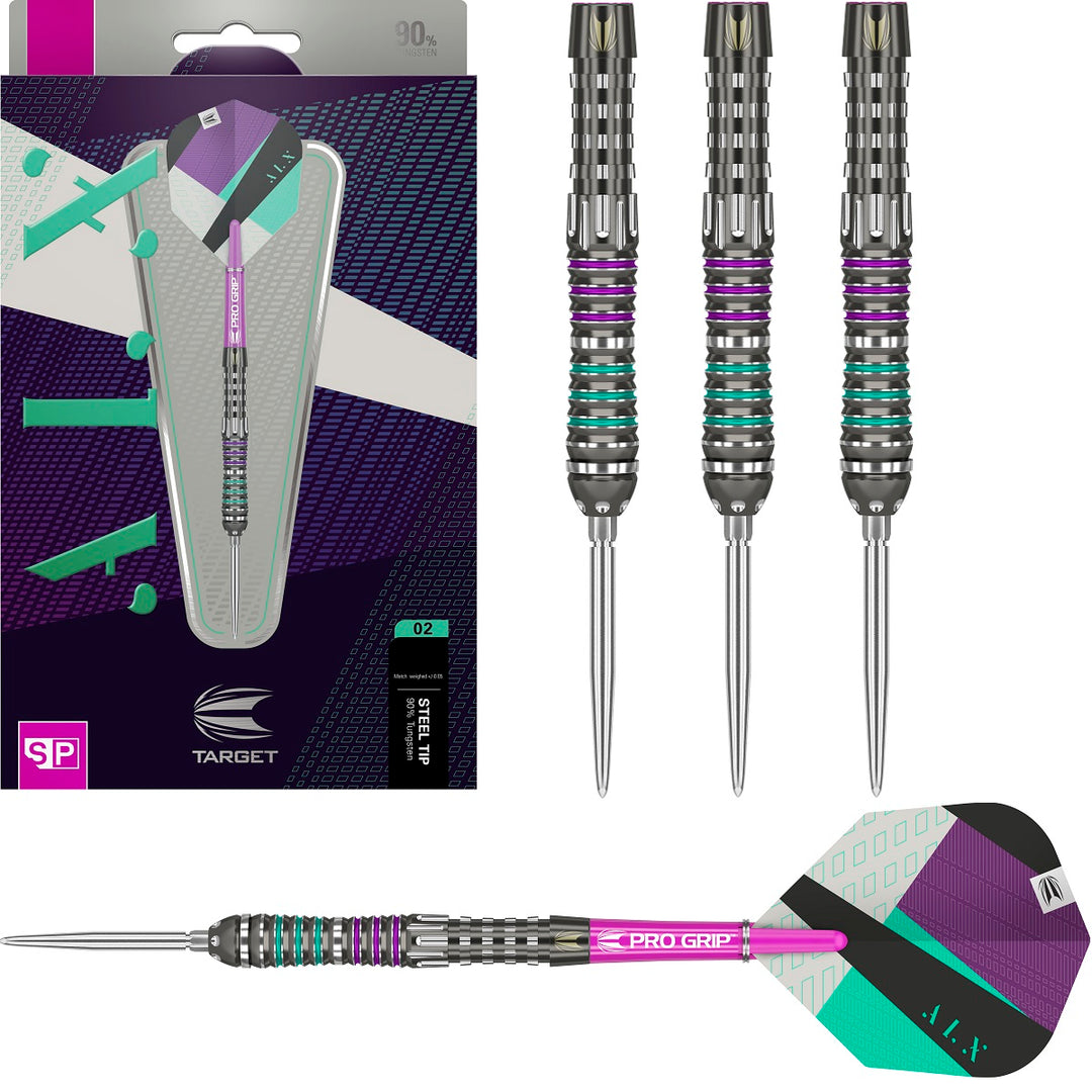 Target ALX 02 90% Tungsten Steel Tip Darts - Swiss Point