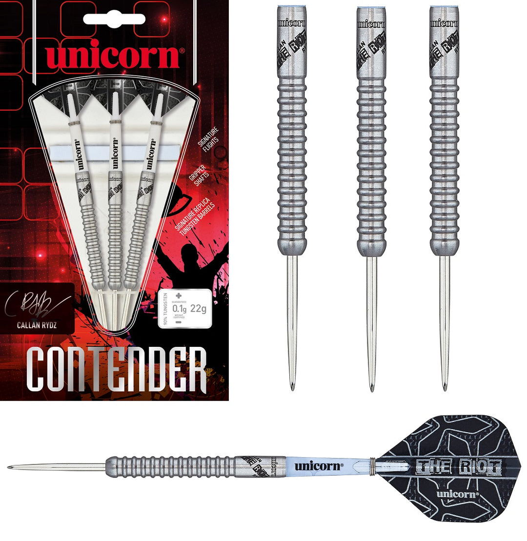 Callan Rydz Contender 90% Tungsten Steel Tip Darts by Unicorn