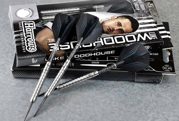 Luke Woodhouse 90% Tungsten Steel Tip Darts by Harrows