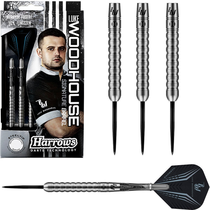 Luke Woodhouse 90% Tungsten Steel Tip Darts by Harrows