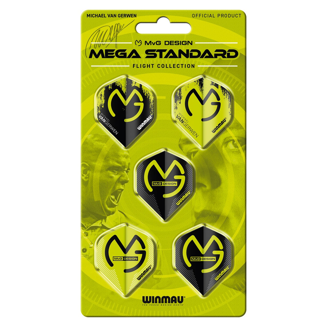 Michael Van Gerwen MvG Mega Standard Dart Flight Pack