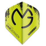 Winmau Mega Standard MVG Michael Van Gerwen Dart Flights 6900-232 Black Green 75 Micron