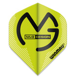 Winmau Mega Standard MVG Michael Van Gerwen Dart Flights 6900-233 Black Green 75 Micron