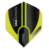 Winmau Prism Alpha MVG Michael Van Gerwen Dart Flights 6915-144 Black Green 100 Micron