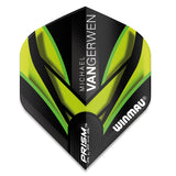 Winmau Prism Alpha MVG Michael Van Gerwen Dart Flights 6915-145 Black Green 100 Micron