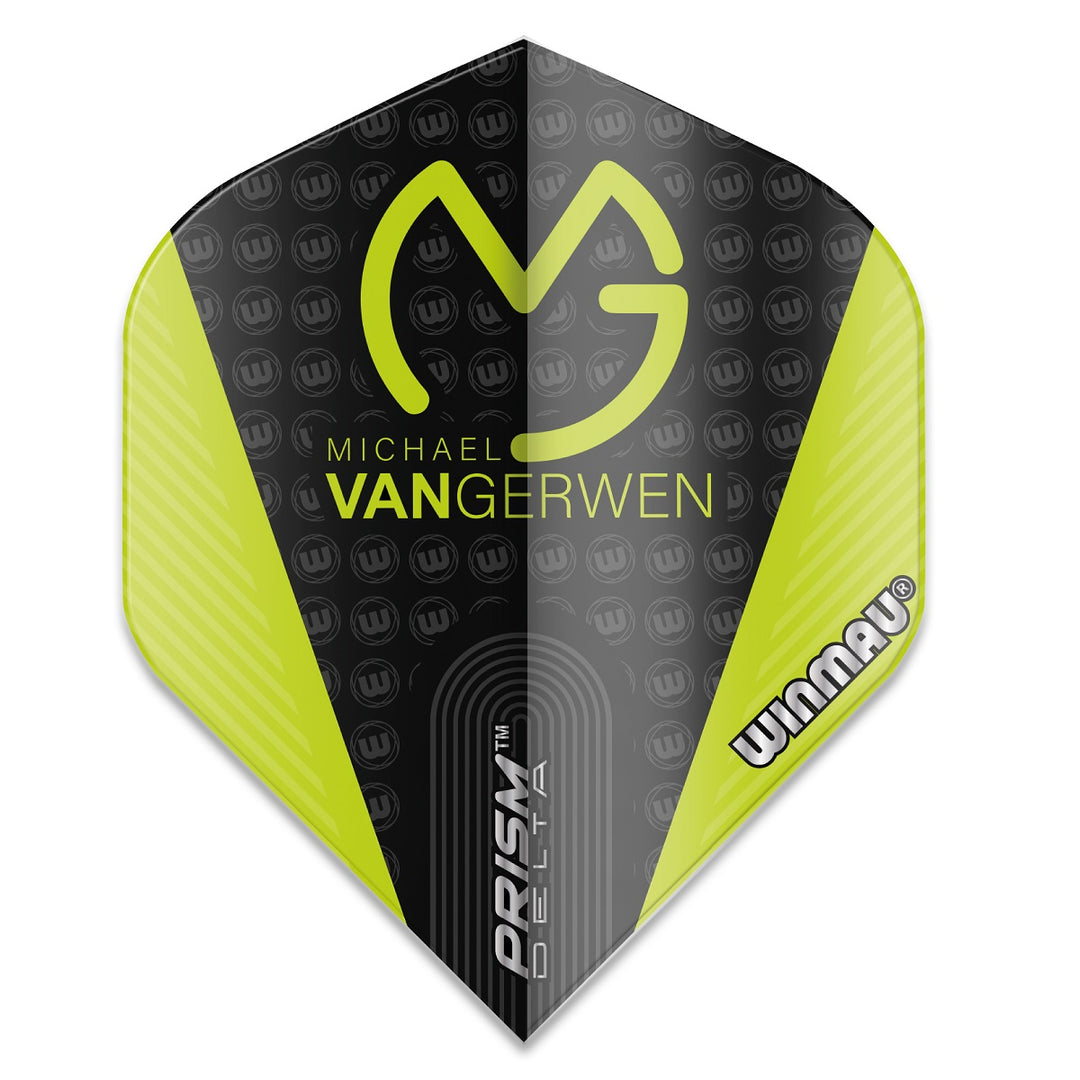 Winmau Prism Delta MVG Michael Van Gerwen Dart Flights 6915-207 Black Green 100 Micron