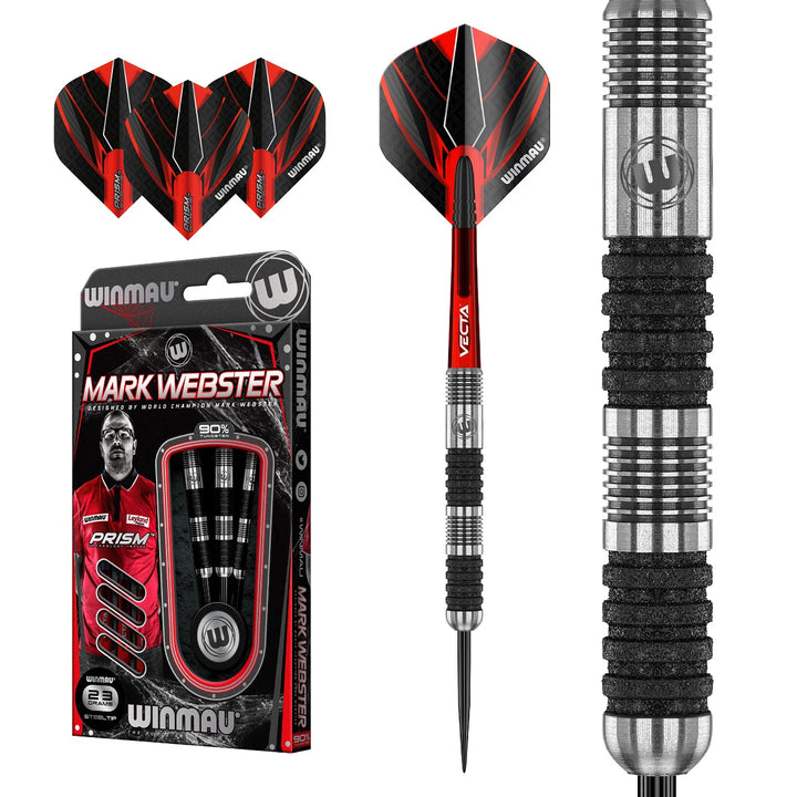 Mark Webster Diamond Edition 90% Tungsten Steel Tip Darts by Winmau