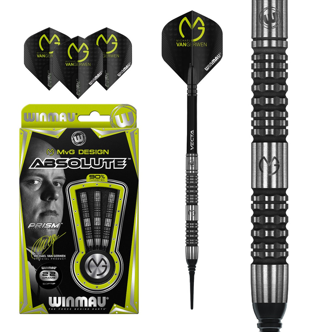 Michael Van Gerwen MVG Absolute 90% Tungsten Soft Tip Darts by Winmau