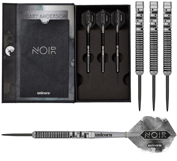 Gary Anderson Noir 90% Tungsten Phase 5 World Champion Steel Tip Darts by Unicorn