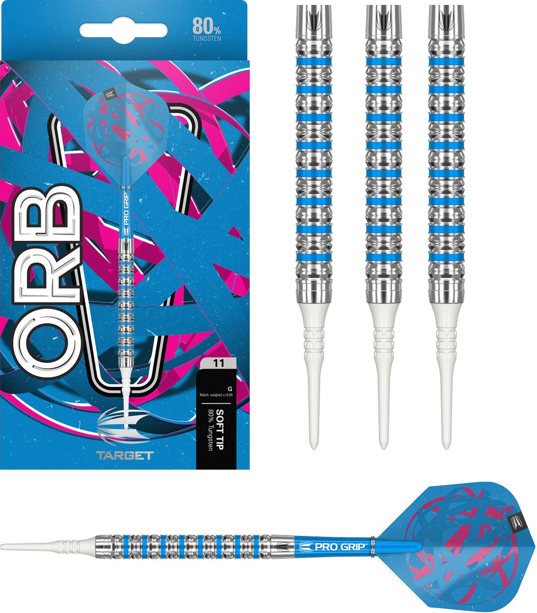 Orb 11 80% Tungsten Soft Tip Darts By Target