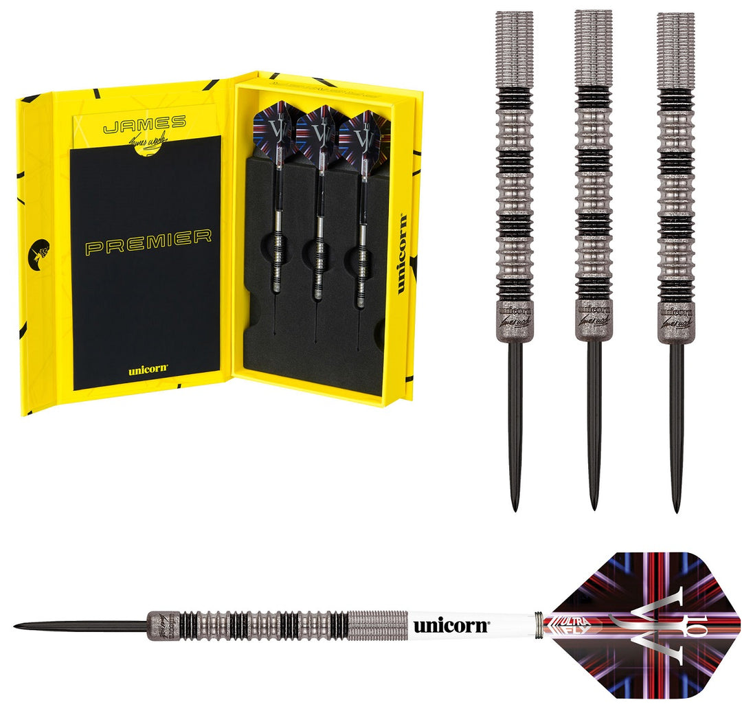 James Wade Premier 90% Tungsten Steel Tip Darts by Unicorn