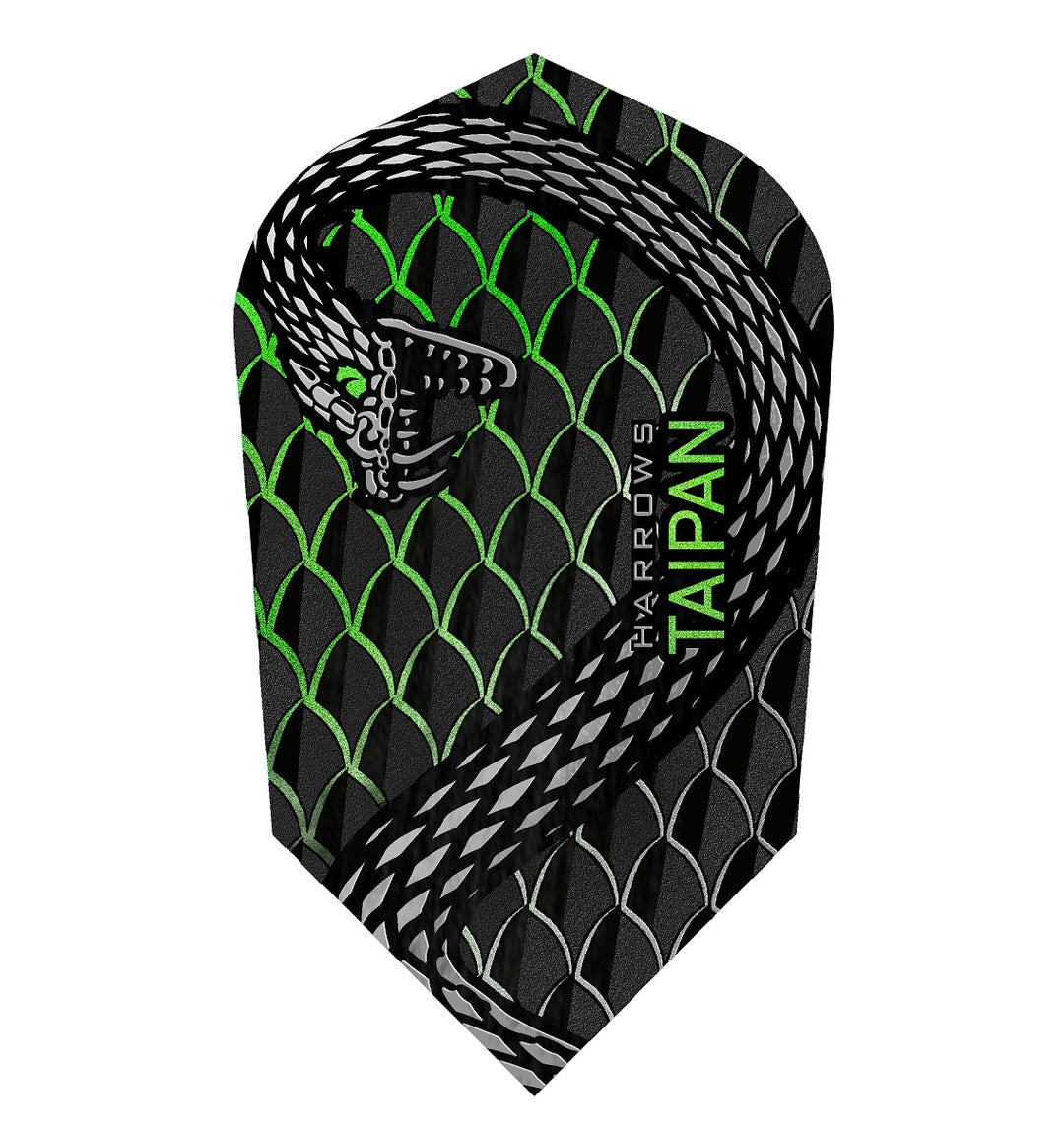 Taipan Green Slim Dart Flights By Harrows