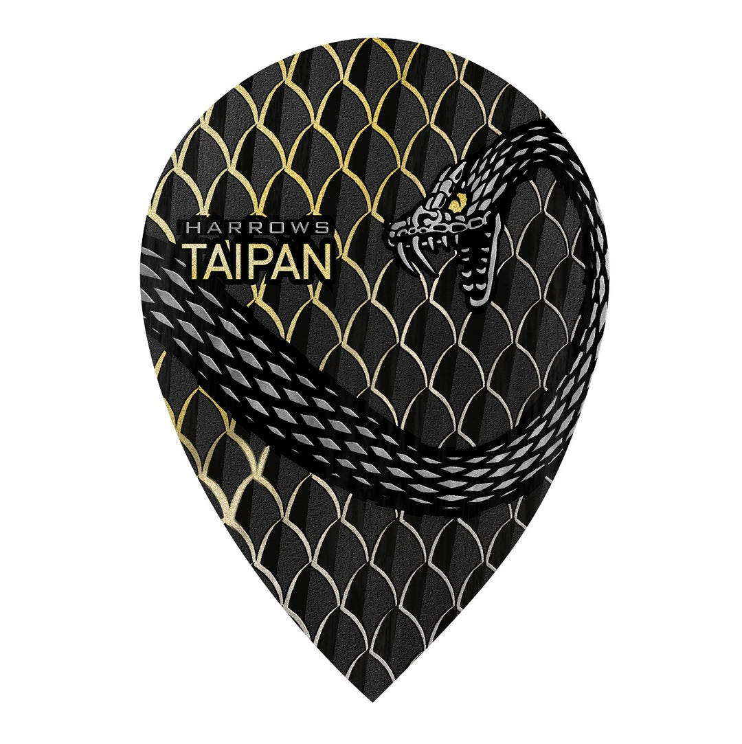 Taipan Gold Pear Dart Flights By Harrows