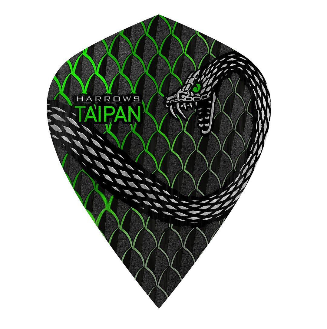 Taipan Green Kite Dart Flights By Harrows