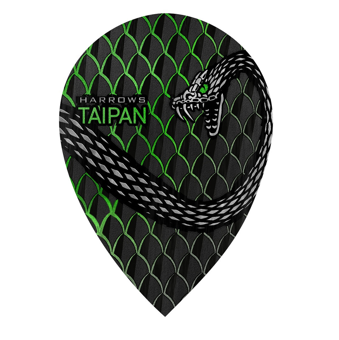 Taipan Green Pear Dart Flights By Harrows