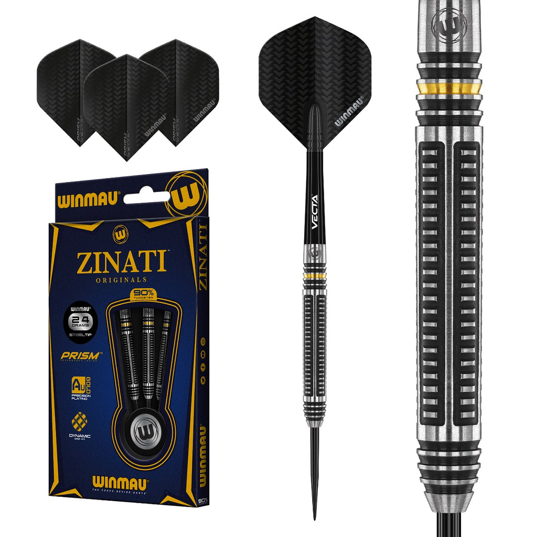 Winmau Zinati 1459 90% Tungsten Steel Tip Darts by Winmau