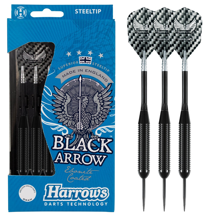 Harrows Black Arrow Brass Ringed Steel Tip Darts