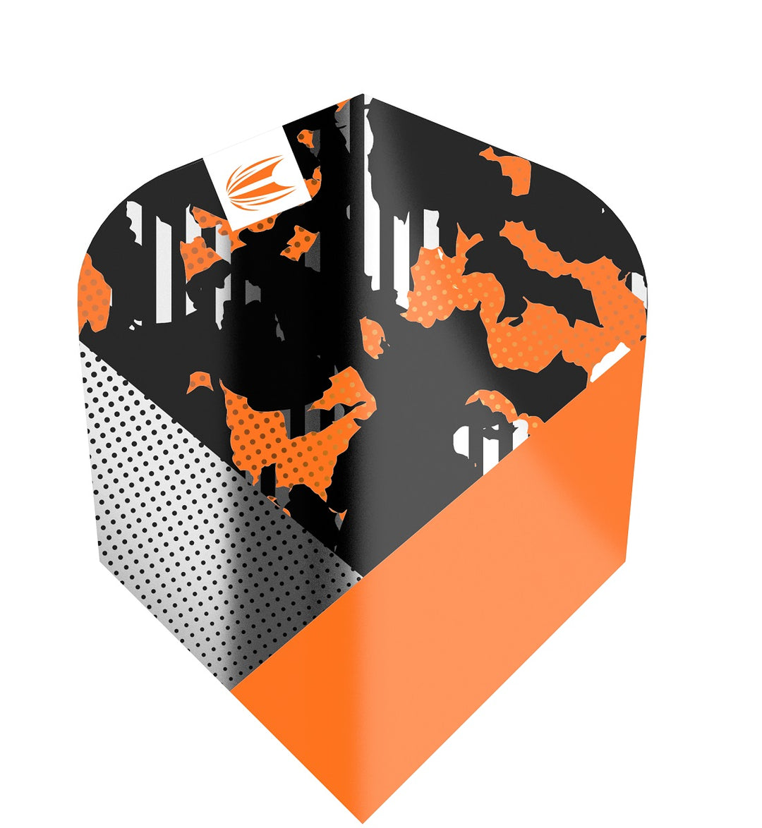 RAYMOND VAN BARNEVELD ICON BLACK ORANGE PRO.ULTRA TEN-X  DART FLIGHTS BY TARGET