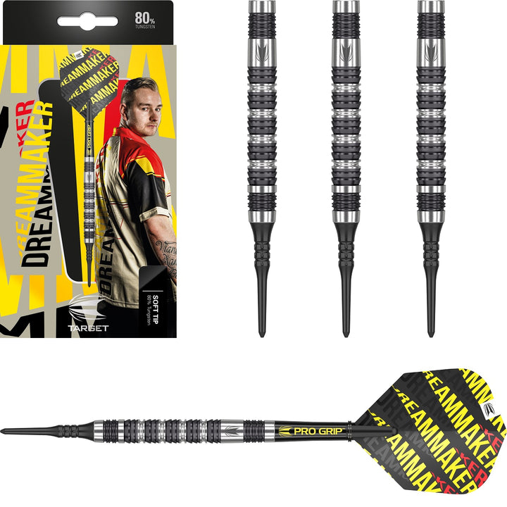 Dimitri van den Bergh 80% Tungsten Soft Tip Darts by Target