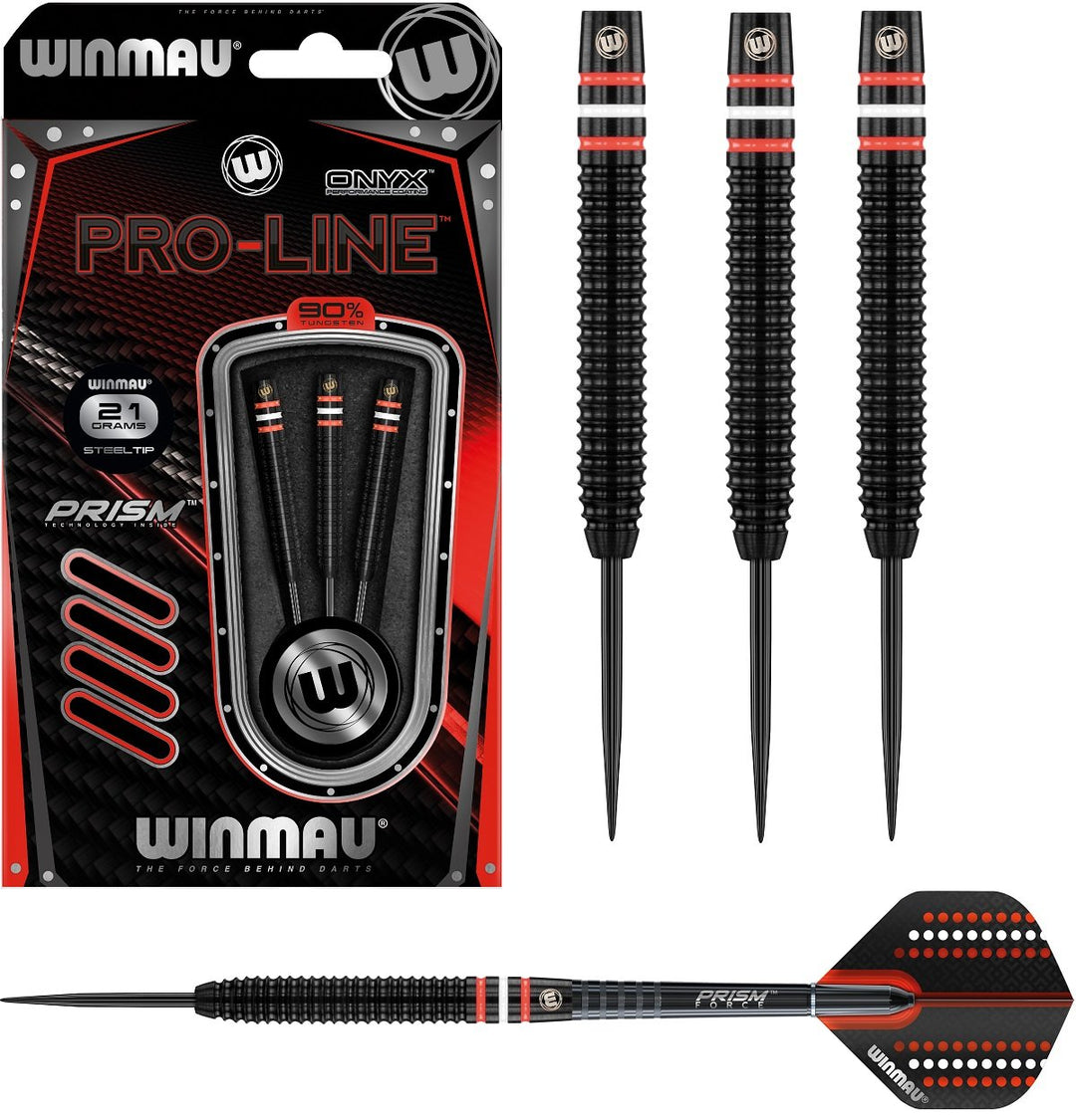 Winmau Pro-Line - Onyx Coating - 90% Tungsten Steel Tip Darts
