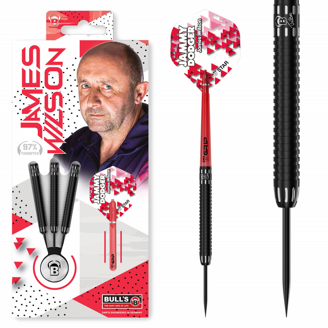 James Wilson Original 97% Tungsten Steel Tip Darts by Bulls