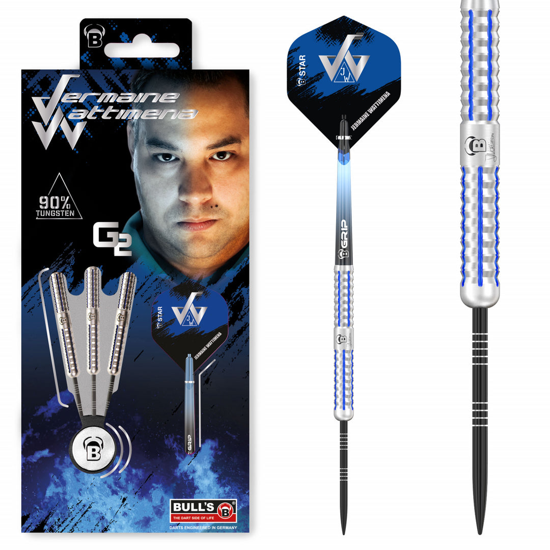 Jermaine Wattimena G2 90% Tungsten Steel Tip Darts by Bulls