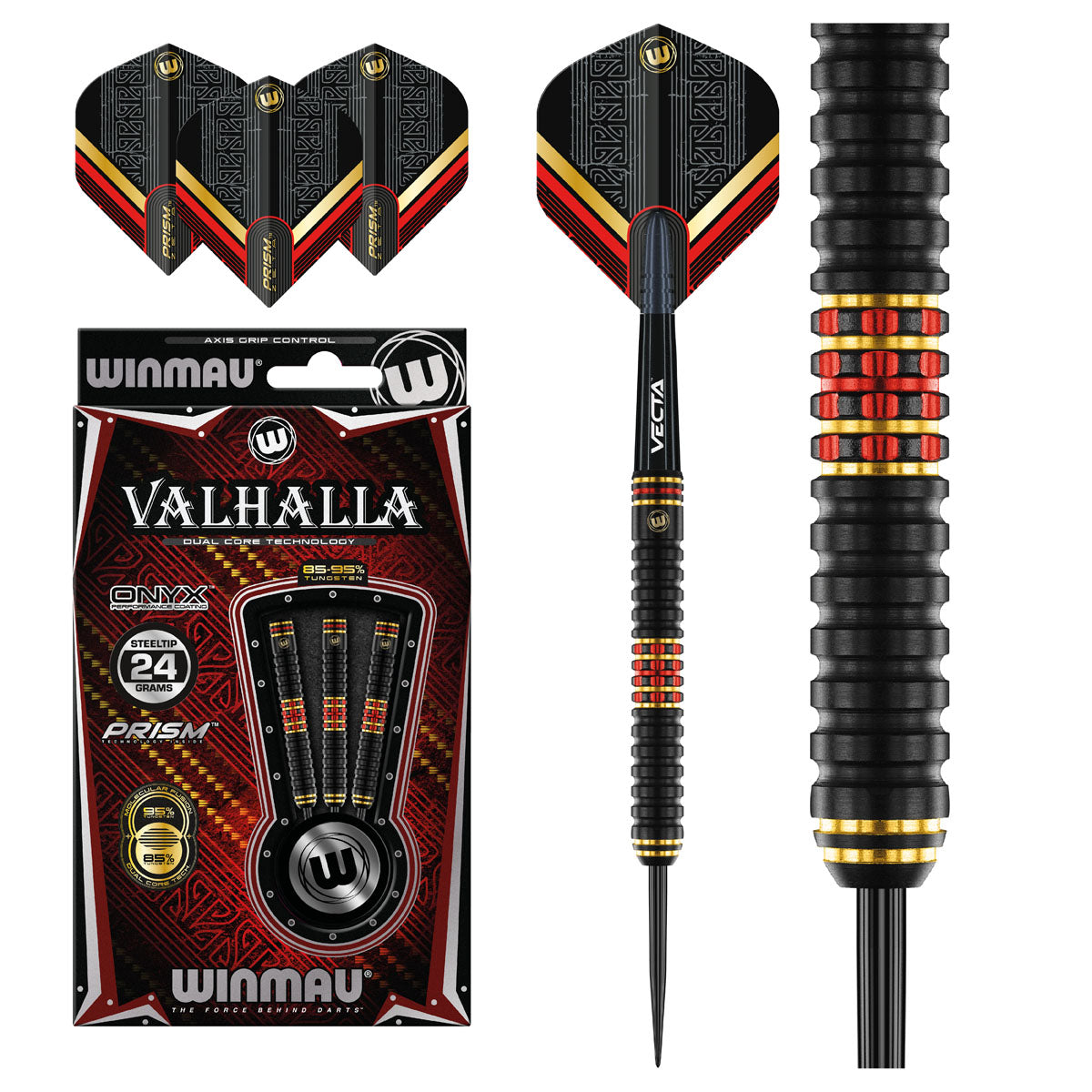 Valhalla 95%/85% Tungsten Steel Tip Darts Dual Core