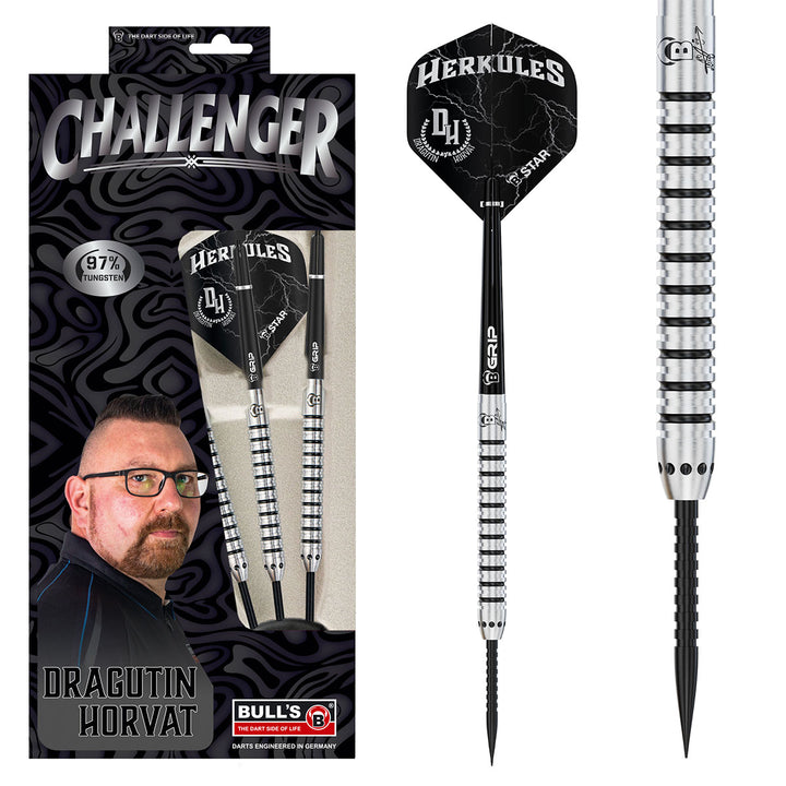 Dragutin Horvat Challenger 90% Tungsten Steel Tip Darts by Bulls