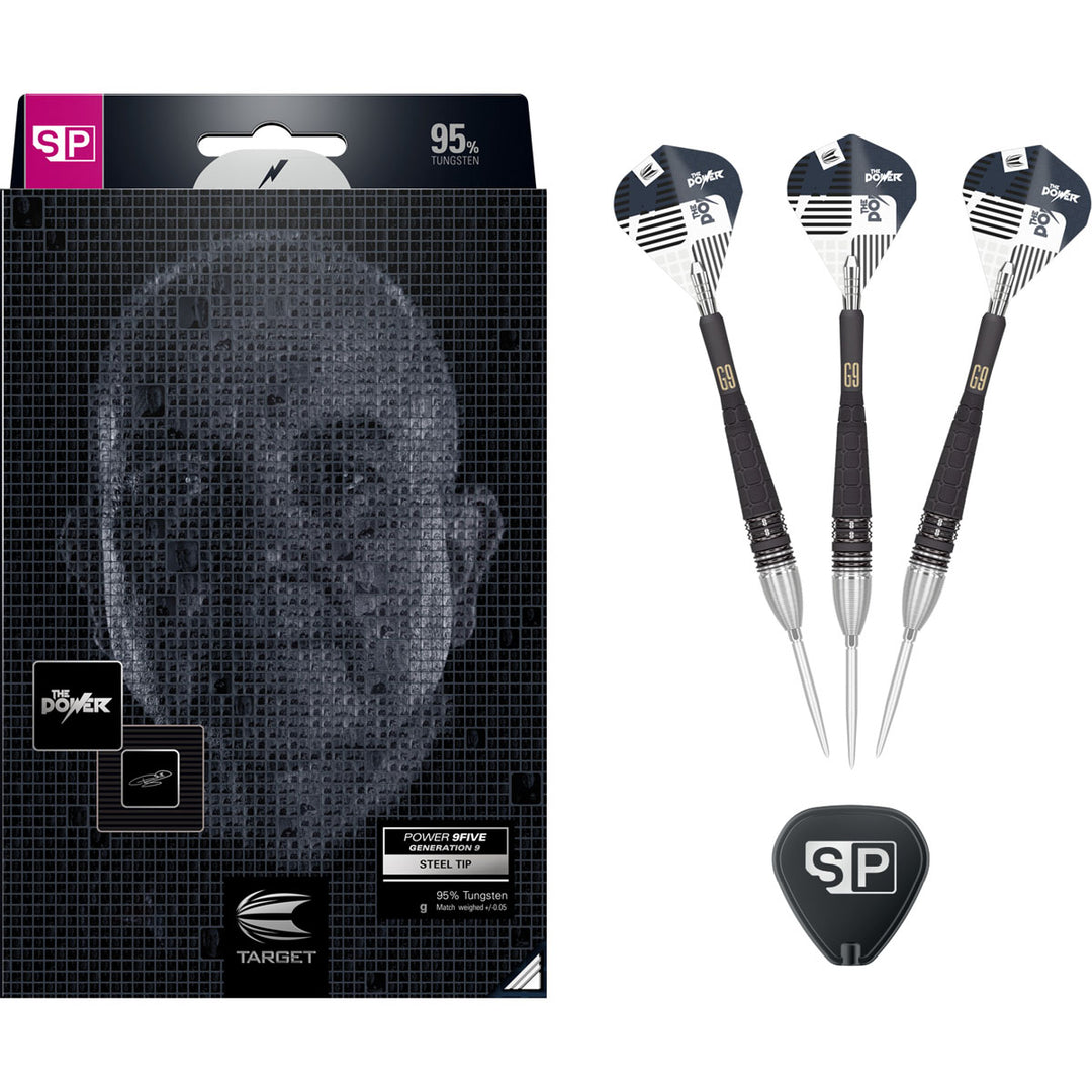 Phil Taylor Power Gen 9 95% Tungsten Swiss Point Steel Tip Darts by Target