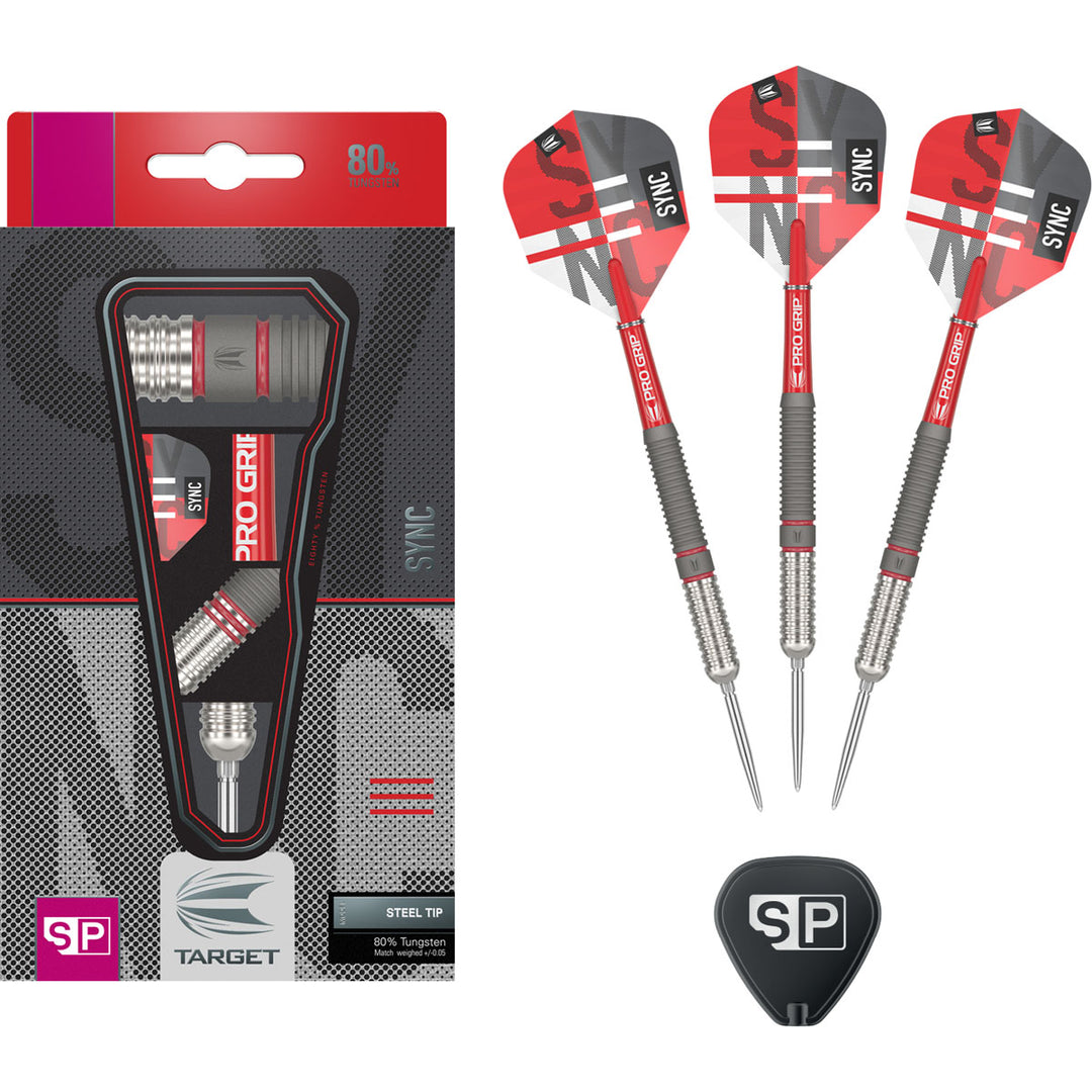 Sync 01 80% Tungsten Swiss Point Steel Tip Darts by Target