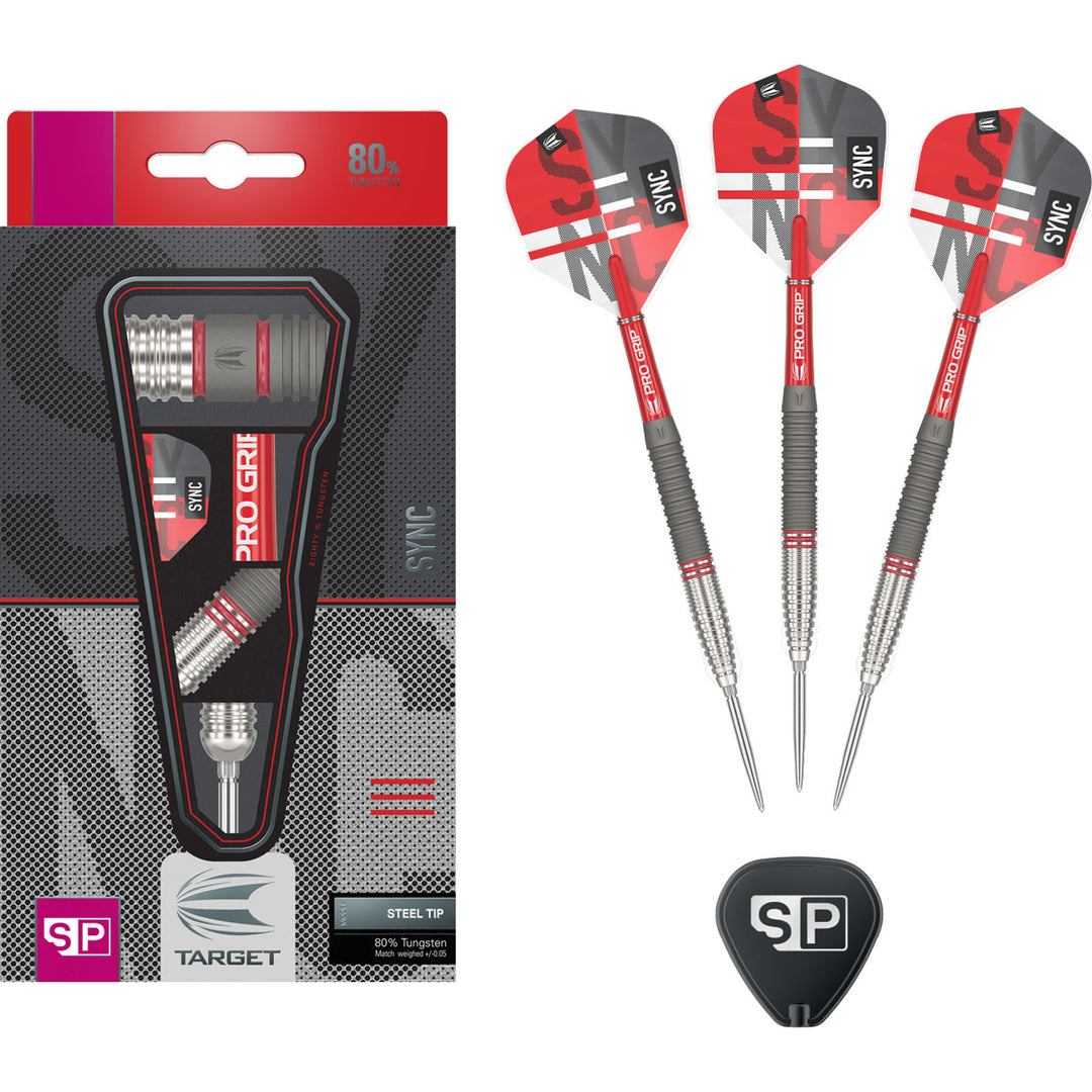 Sync 02 80% Tungsten Swiss Point Steel Tip Darts by Target