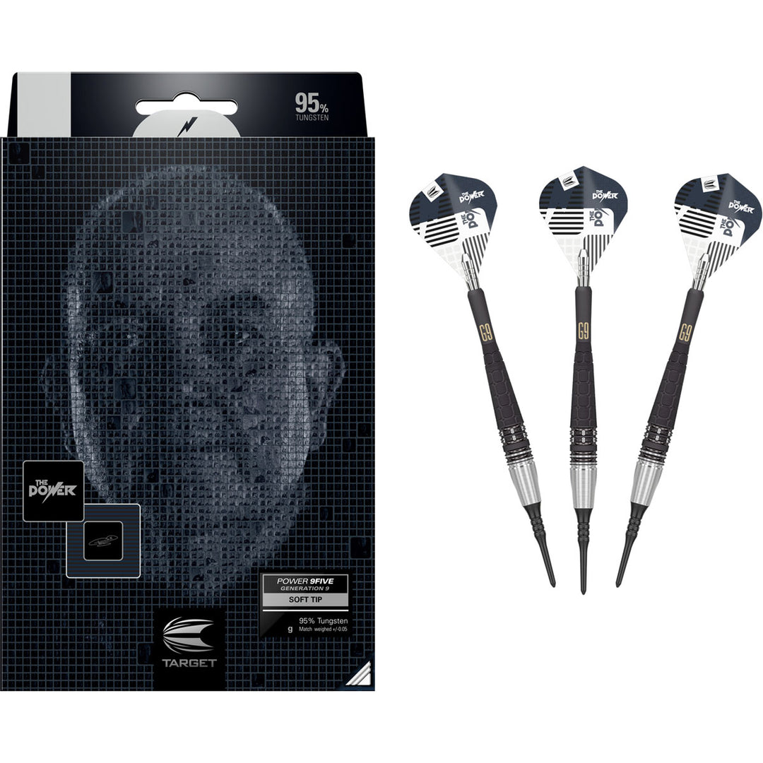 Phil Taylor Power Gen 9 95% Tungsten Soft Tip Darts by Target