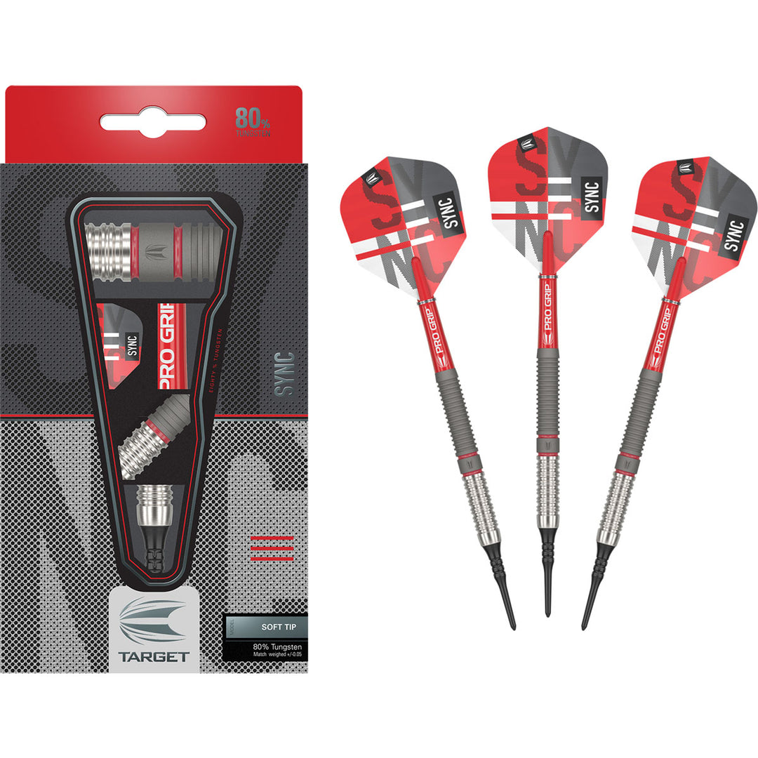 Sync 10 80% Tungsten Soft Tip Darts by Target