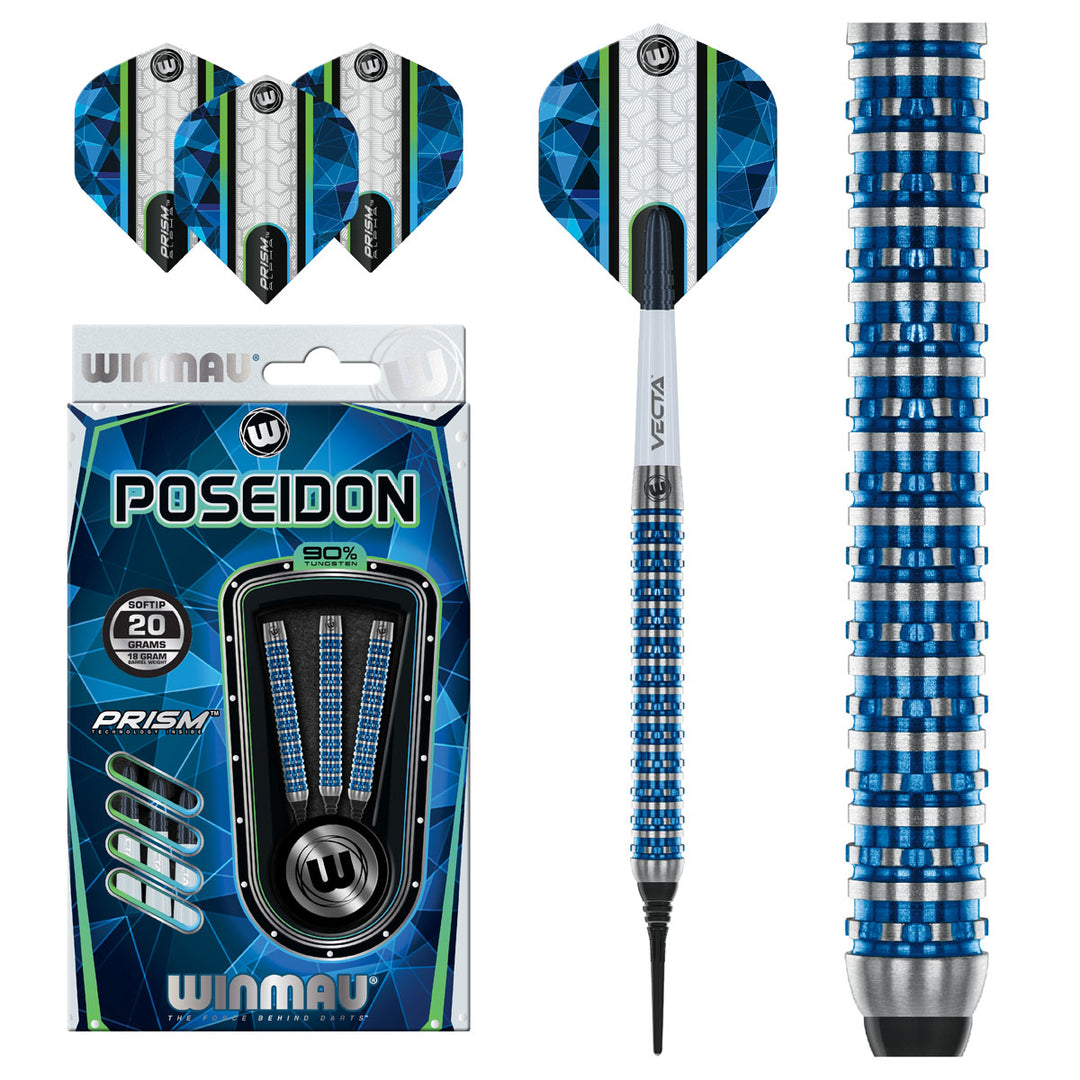 Poseidon 90% Tungsten Soft Tip Darts by Winmau