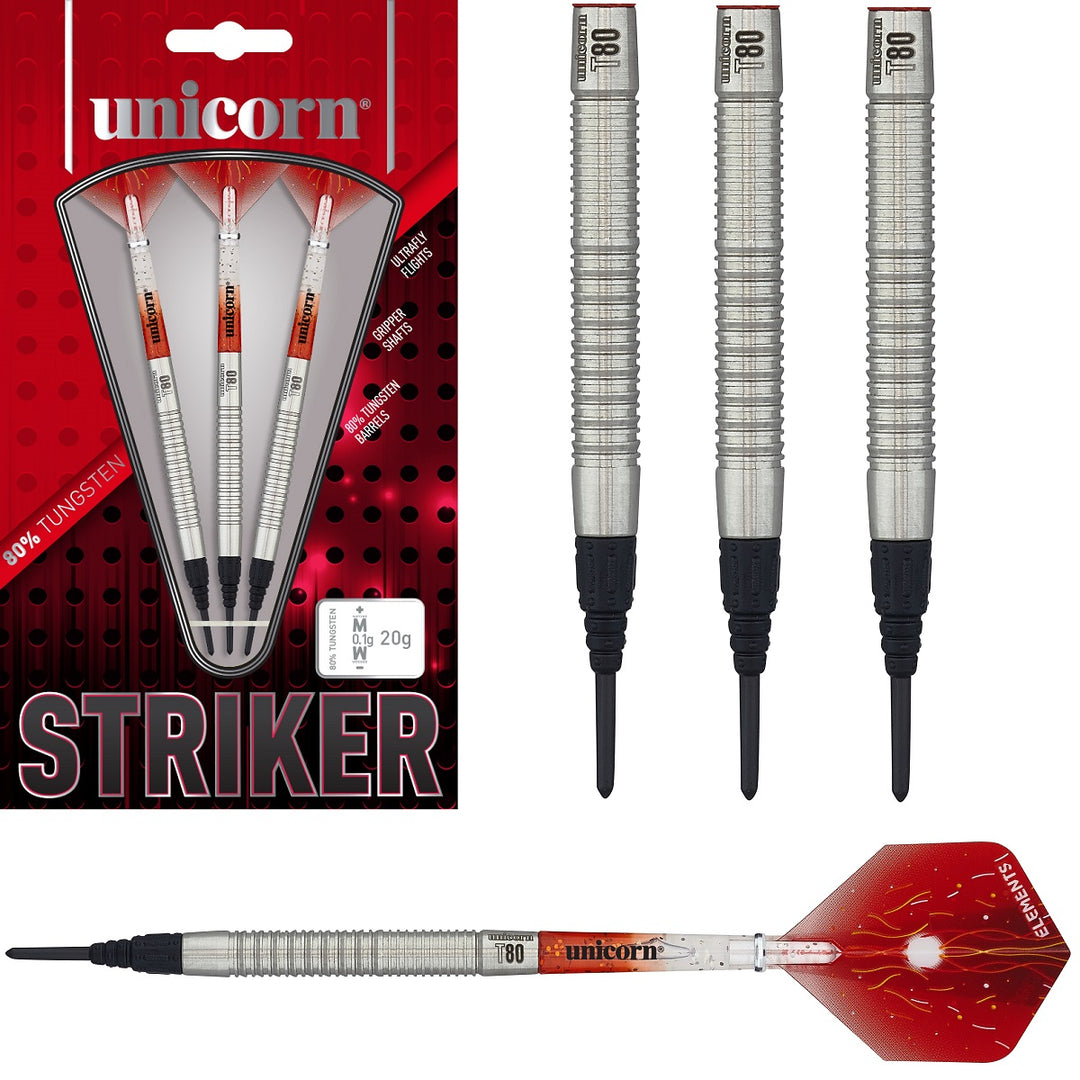 Unicorn Striker Type 1 80% Tungsten Soft Tip Darts