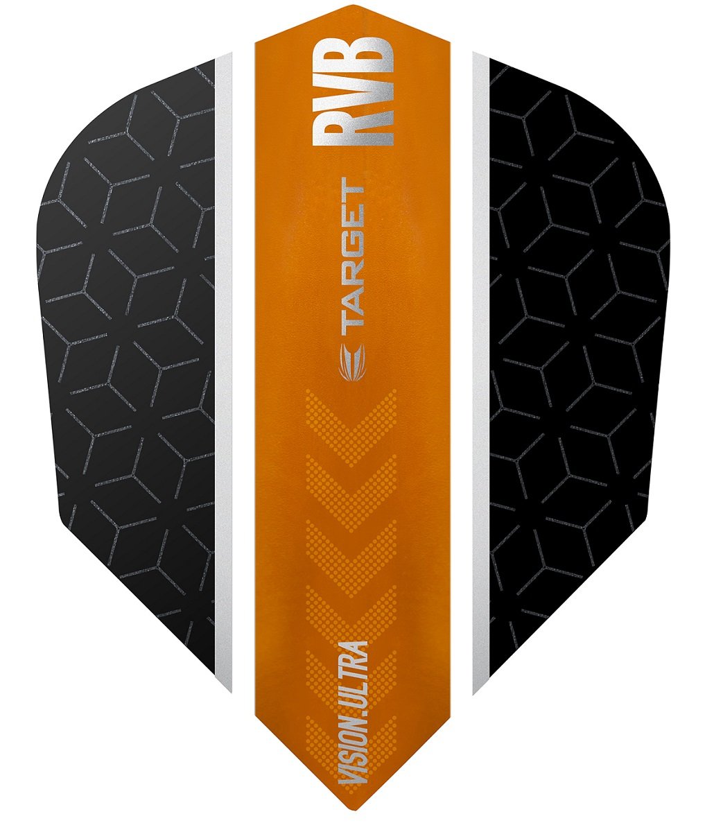 Raymond van Barneveld Ultra Vision No6 Black and Orange Stripe Dart Flights