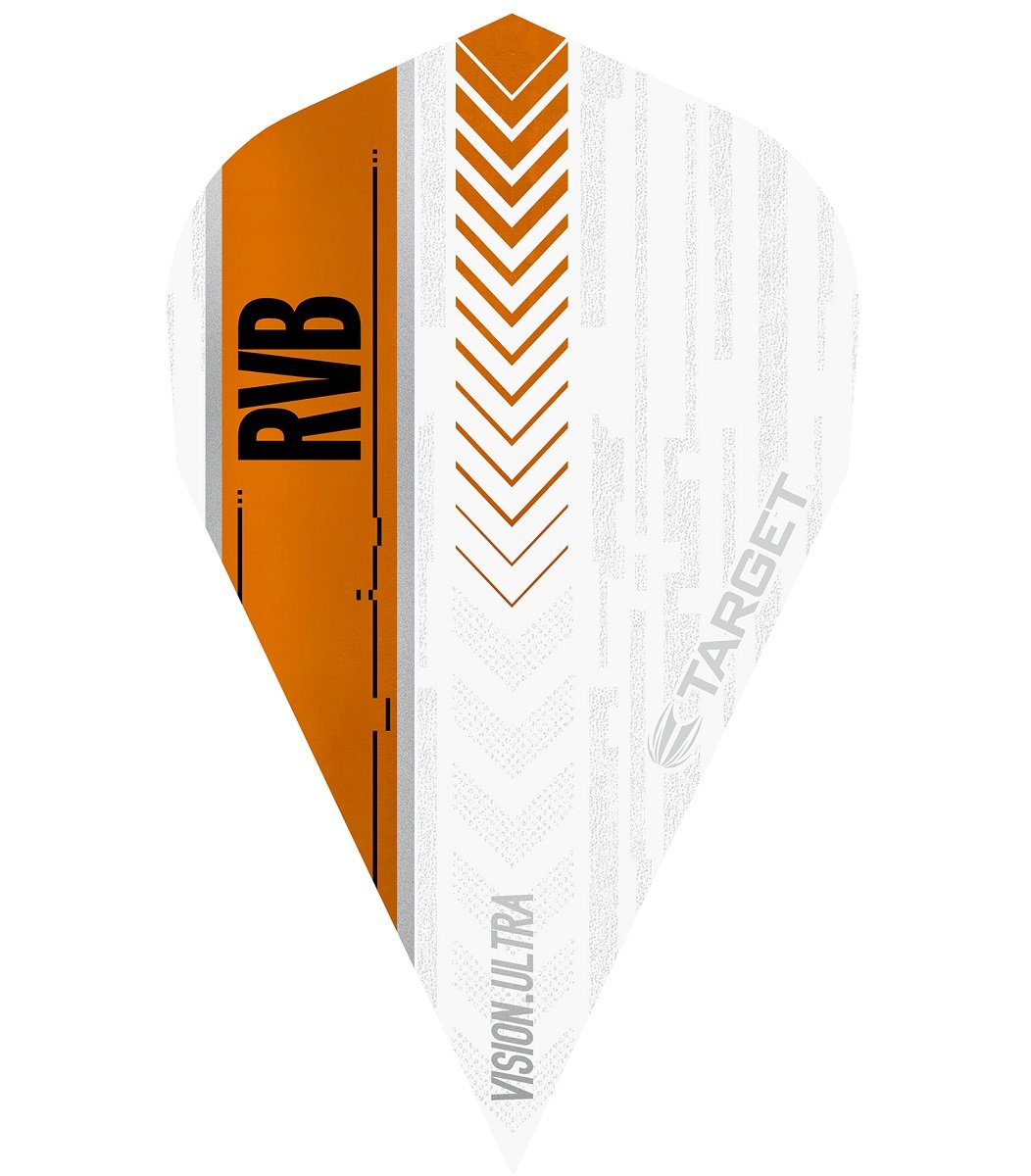 Raymond van Barneveld Ultra Vision Vapor White and Orange Dart Flights