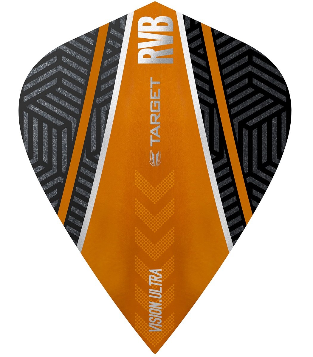 Raymond van Barneveld Ultra Vision Kite Black and Orange Curve Dart Flights