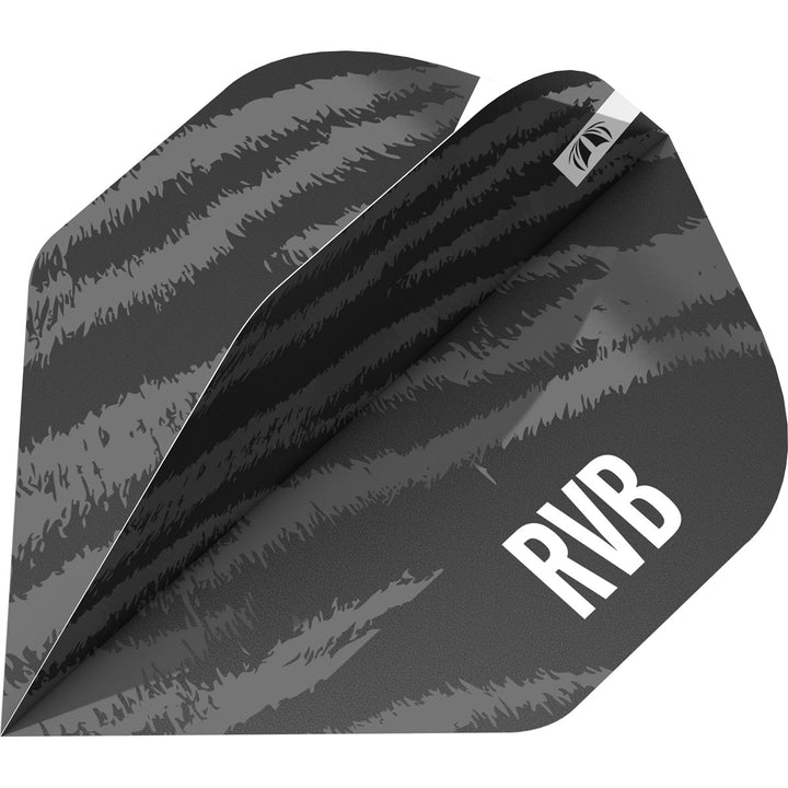 Raymond Van Barneveld RVB Brass Pro.Ultra No2 Black Dart Flights  by Target