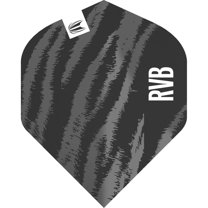 Raymond Van Barneveld RVB Brass Pro.Ultra No2 Black Dart Flights  by Target