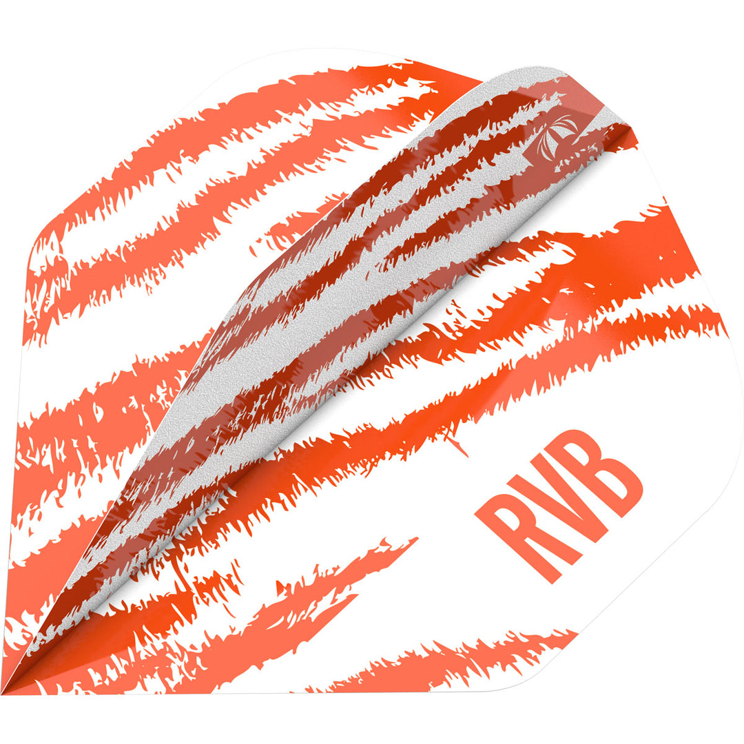 Raymond Van Barneveld RVB Brass Pro.Ultra No2 White Dart Flights  by Target