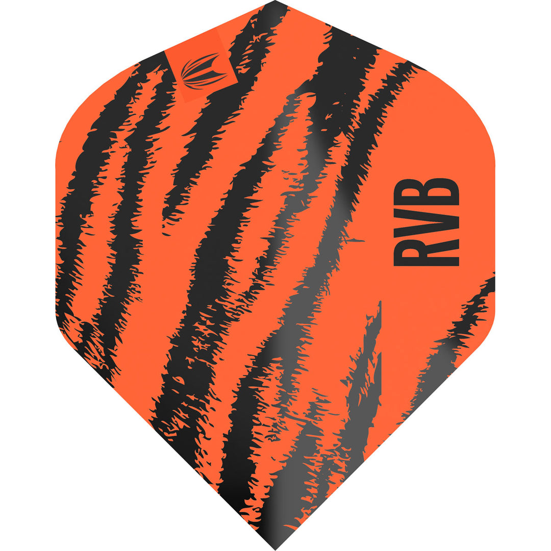 Raymond Van Barneveld RVB Brass Pro.Ultra No2 Orange Dart Flights  by Target