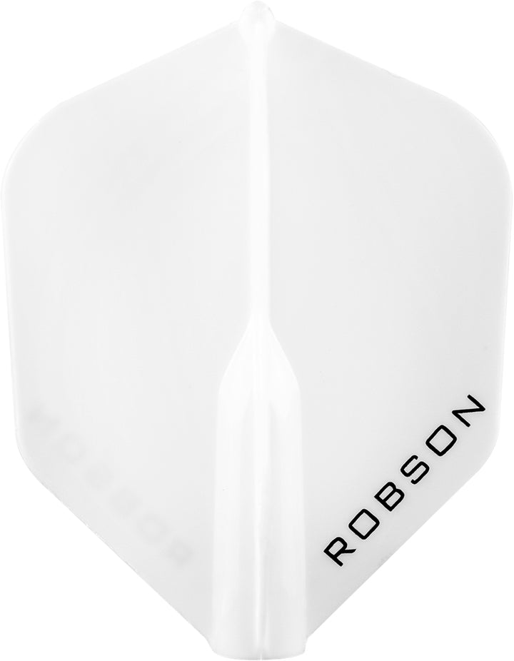 Robson Plus Dart Flights White No6 Standard Shape