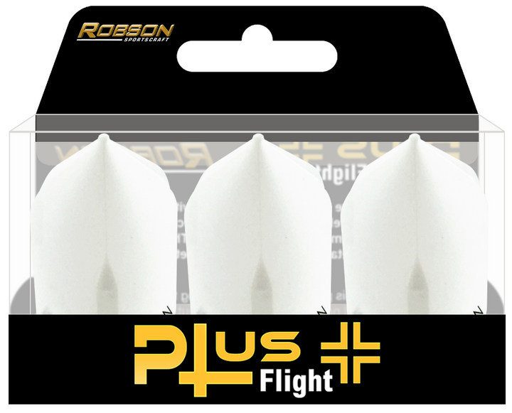 Robson Plus Dart Flights White No6 Standard Shape