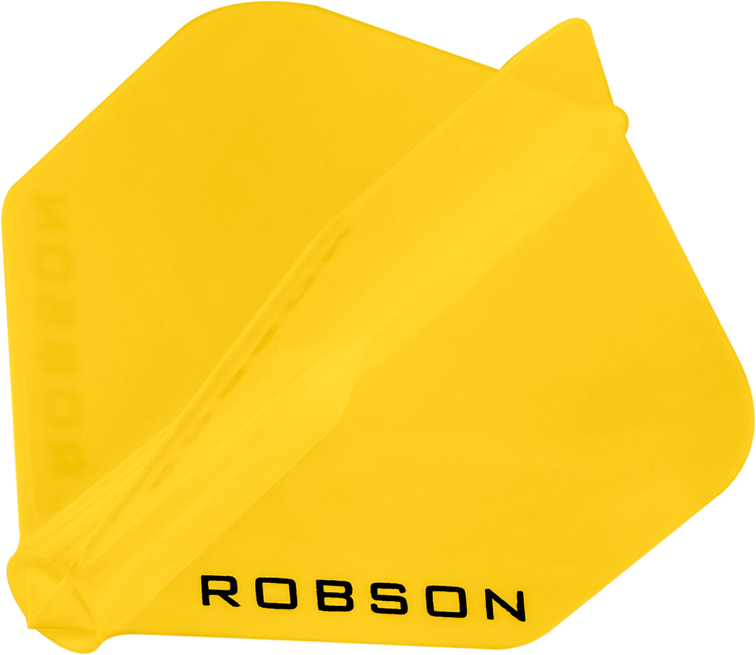 Robson Plus Dart Flights Yellow No2 Standard Shape