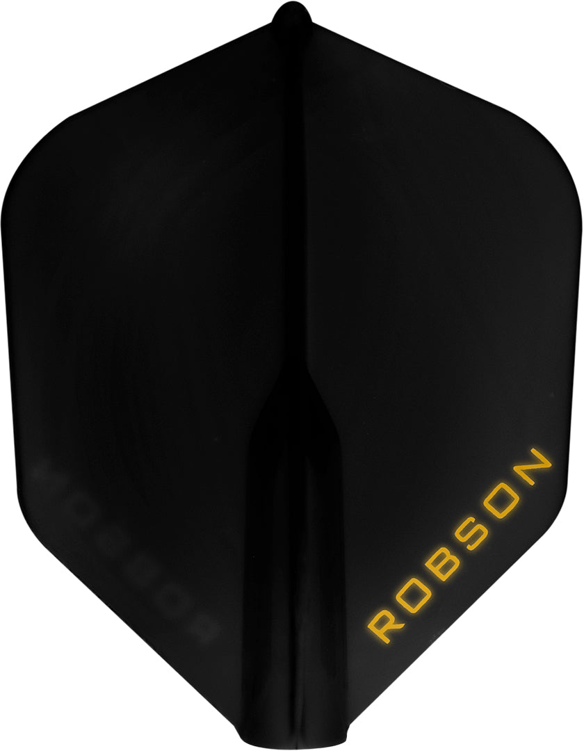 Robson Plus Dart Flights Black No6 Standard Shape