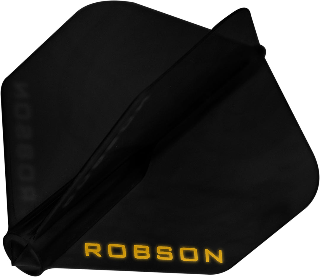 Robson Plus Dart Flights Black No6 Standard Shape